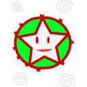 download Smiling Star clipart image with 0 hue color