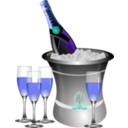download Champagne On Ice Remix clipart image with 180 hue color