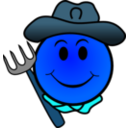 download Farmer Smiley clipart image with 180 hue color