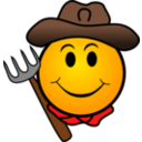 download Farmer Smiley clipart image with 0 hue color