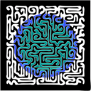 download Muster 52c Maze With Sun clipart image with 180 hue color