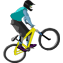 download Biker clipart image with 180 hue color