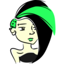 download Punk Girl clipart image with 135 hue color