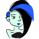 download Punk Girl clipart image with 225 hue color