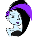 download Punk Girl clipart image with 270 hue color