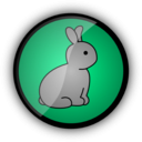 download Little Rabbit clipart image with 180 hue color