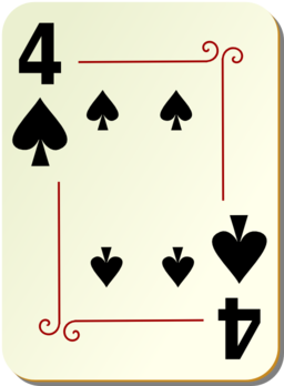 Ornamental Deck 4 Of Spades