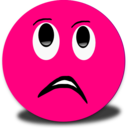 Frustrated Smiley Pink Emoticon