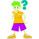 download Boy Question clipart image with 45 hue color