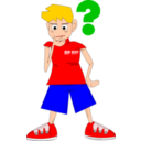 download Boy Question clipart image with 0 hue color