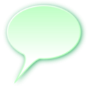 download 3d Rounded Speech Bubble clipart image with 270 hue color