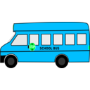 download School Bus clipart image with 135 hue color