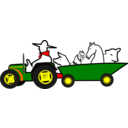 download Logo Tractor Animales clipart image with 0 hue color