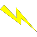 download Lightning Yellow With Black Outline clipart image with 0 hue color