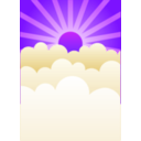 download Rising Sun clipart image with 225 hue color