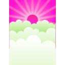 download Rising Sun clipart image with 270 hue color