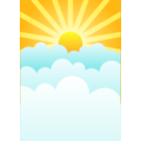download Rising Sun clipart image with 0 hue color