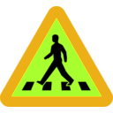 download Pedestrian Crossing Sign clipart image with 45 hue color