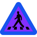 download Pedestrian Crossing Sign clipart image with 225 hue color