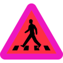 download Pedestrian Crossing Sign clipart image with 315 hue color