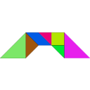 download Tangram clipart image with 270 hue color