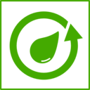 Eco Green Recycle Water Icon