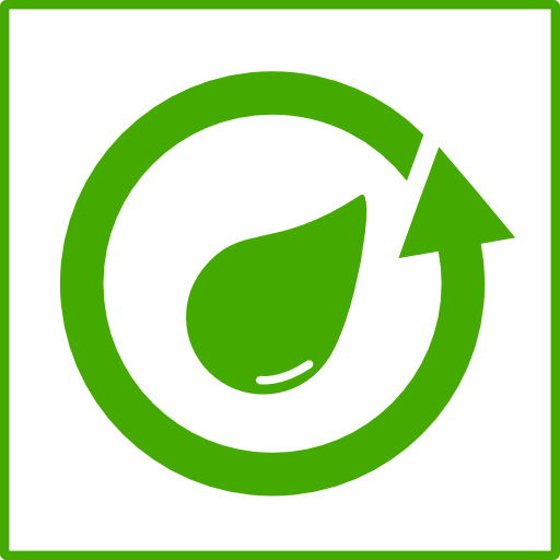 Eco Green Recycle Water Icon
