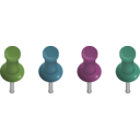 download Pushpins clipart image with 90 hue color