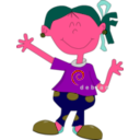 download Cartoon Girl clipart image with 315 hue color