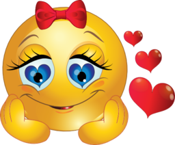 In Love Girl Smiley Emoticon