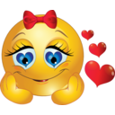 download In Love Girl Smiley Emoticon clipart image with 0 hue color