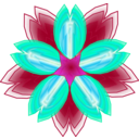 download Five Petalled Flower clipart image with 225 hue color