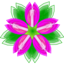download Five Petalled Flower clipart image with 0 hue color