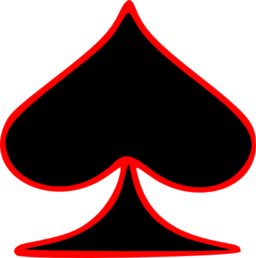Outlined Spade Playing Card Symbol
