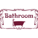 download Bathroom Door Sign clipart image with 135 hue color