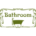 download Bathroom Door Sign clipart image with 225 hue color