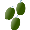 download Plums clipart image with 180 hue color