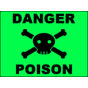 download Poison Sign clipart image with 90 hue color