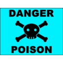 download Poison Sign clipart image with 135 hue color
