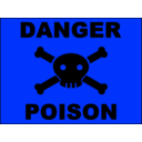 download Poison Sign clipart image with 180 hue color