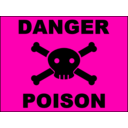 download Poison Sign clipart image with 270 hue color