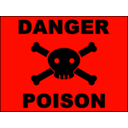 download Poison Sign clipart image with 315 hue color