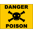 download Poison Sign clipart image with 0 hue color