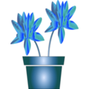 download Flower Icon clipart image with 180 hue color