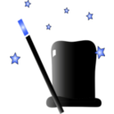 download Magic Icon clipart image with 180 hue color