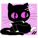 download Black Cat2 clipart image with 225 hue color