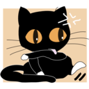 download Black Cat2 clipart image with 315 hue color