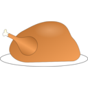 download Turkey On Platter 01 clipart image with 0 hue color