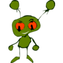 download Green Little Creature clipart image with 315 hue color