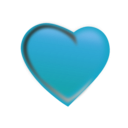 download Heart Cuore clipart image with 180 hue color